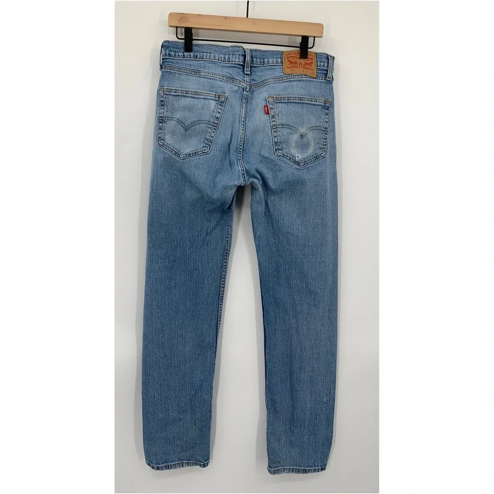 Levis‎ 505 Jeans Mens 32x34 Blue Distressed Paint Splatter Denim Pants